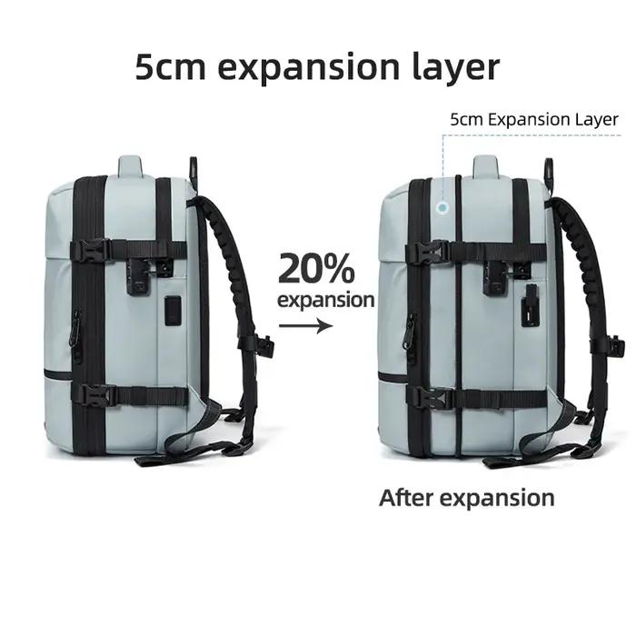 Sac à dos de voyage décontracté 16 pouces compression sous vide sac à dos pour ordinateur portable U