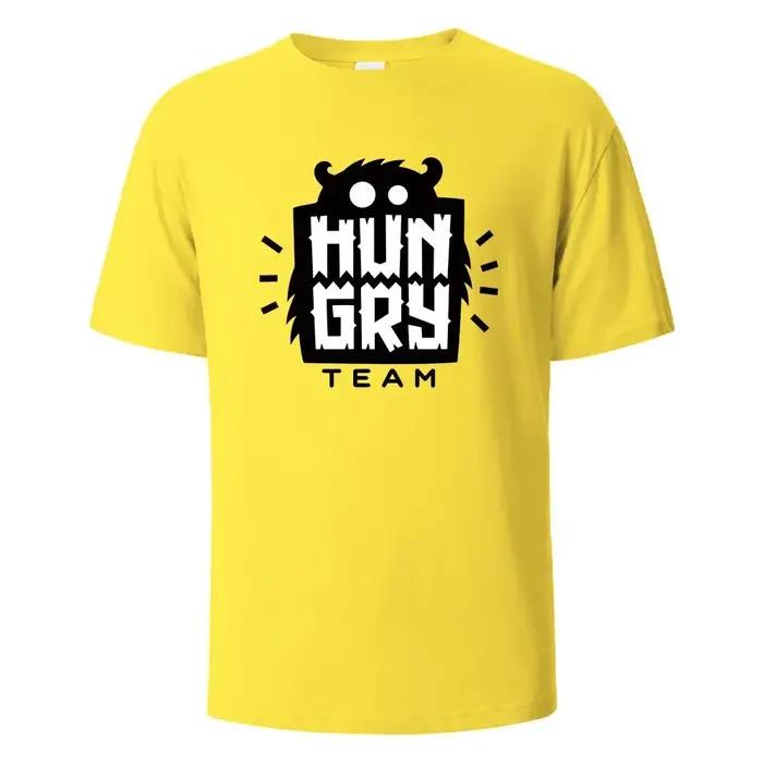 T-shirt imprimé affamé Hip-Hop drôle pour hommes et femmes, 100% coton, t-shirts basiques surdimensi