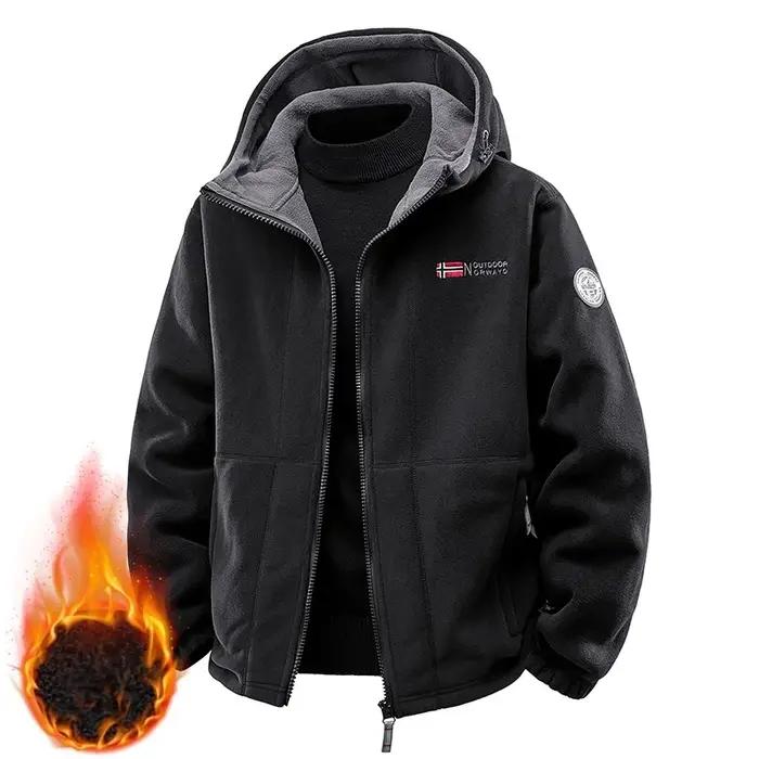 Veste polaire d'hiver de marque pour hommes, veste en laine épaisse décontractée, Design de haute qu