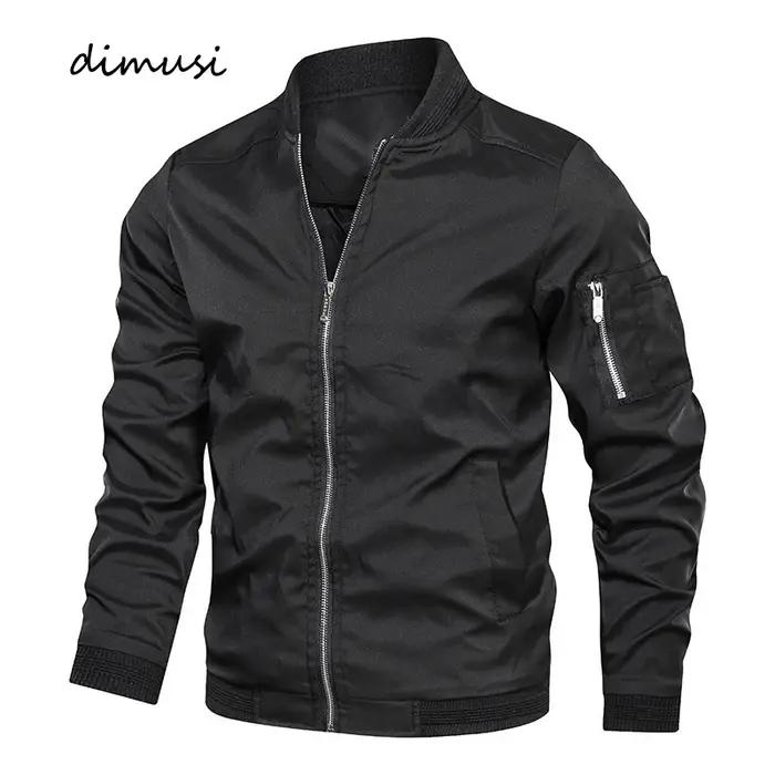 Veste bombardier légère et décontractée pour homme, coupe-vent de sport, manteau à fermeture éclair