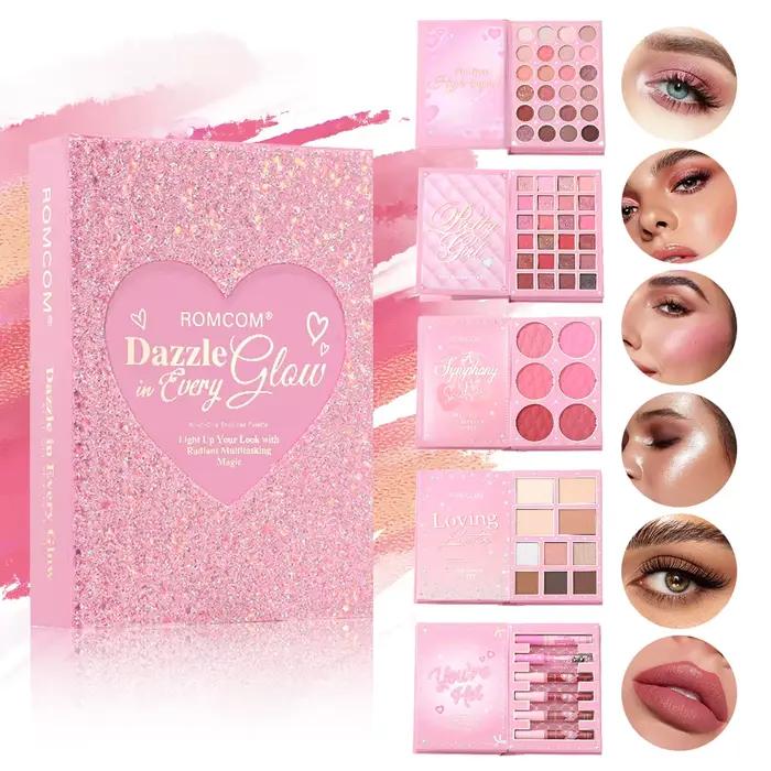 Livre magique de maquillage tout-en-un de 5 pages : kit complet avec fard à paupières multi-ombrage