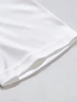 Ensemble décontracté confortable pour homme, t-shirt à col rond et short à taille élastique avec imp