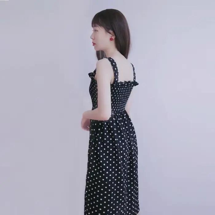 Robe d'été en fibre de point pour femmes, sexy, dos nu, A-ligne, bretelles spaghetti, style plage, c