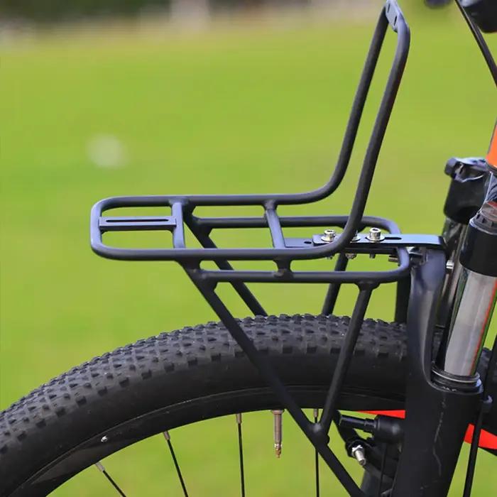 Porte-bagages avant en alliage d'aluminium pour VTT et vélo de route transport bagages pique-niques expéditions