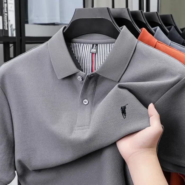 Polo à manches courtes 100% coton haut de gamme marque de luxe mode Paul poney broderie Golf hommes
