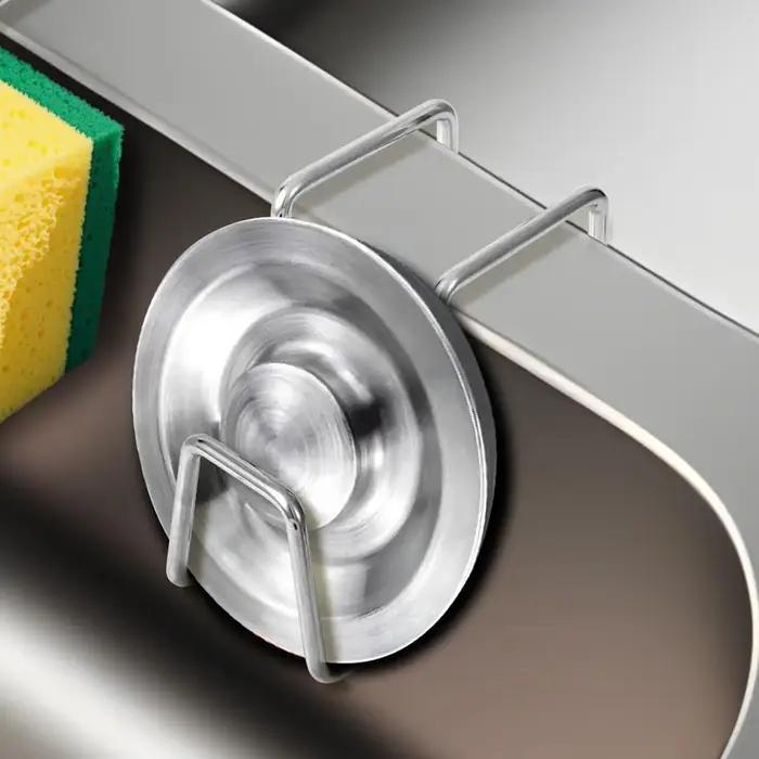 Porte-éponge en métal pour évier de cuisine et comptoir de salle de bain élégant et polyvalent pour rangement ordre et propreté