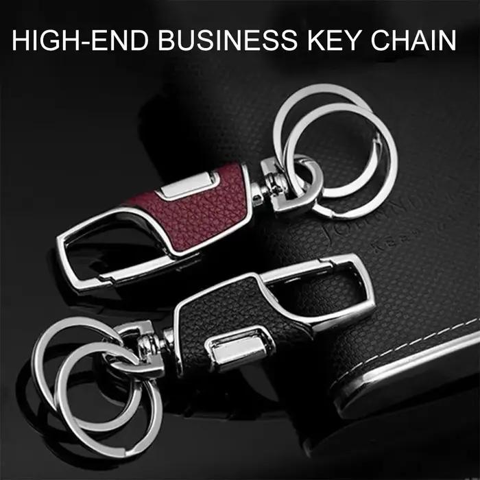 Porte-clés en métal à double anneau robuste et élégant pour homme occasions spéciales cadeau durable