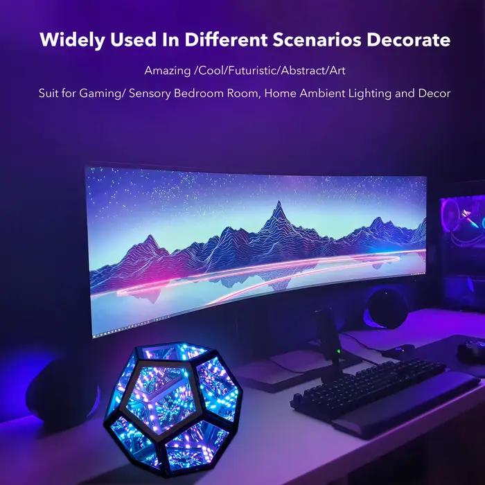 Lampe de nuit LED géométrique épurée, décoration créative pour la maison, cadeaux d'anniversaire, lu