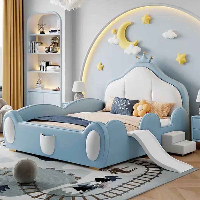 Garde-corps pour enfants lit de princesse paquet souple lit de garde-corps moderne Simple 1.35 M Sim
