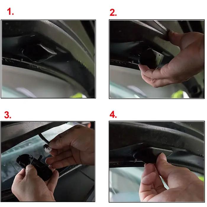 Xukey 2 pièces/ensemble capot avant pare-brise rondelle buses Jet chauffé ajuster Kit de pulvérisate