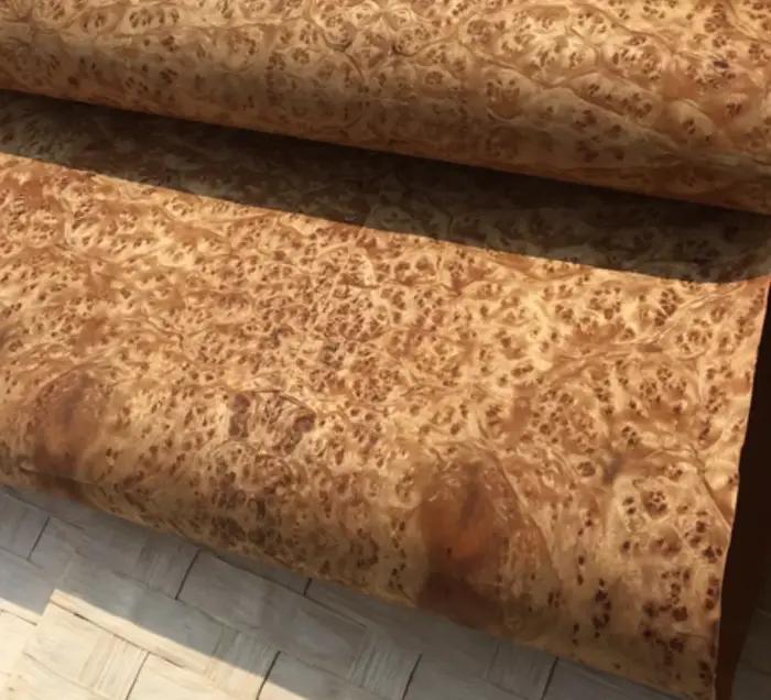 Placage de bois d'arbre naturel, longueur : 2,5 mètres, largeur : 580 mm, épaisseur : 0,25 mm, pour