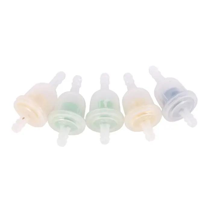 5 filtres à carburant en plastique, 3mm I/D x 5.5mm O/D pour Mini Moto, couleur aléatoire