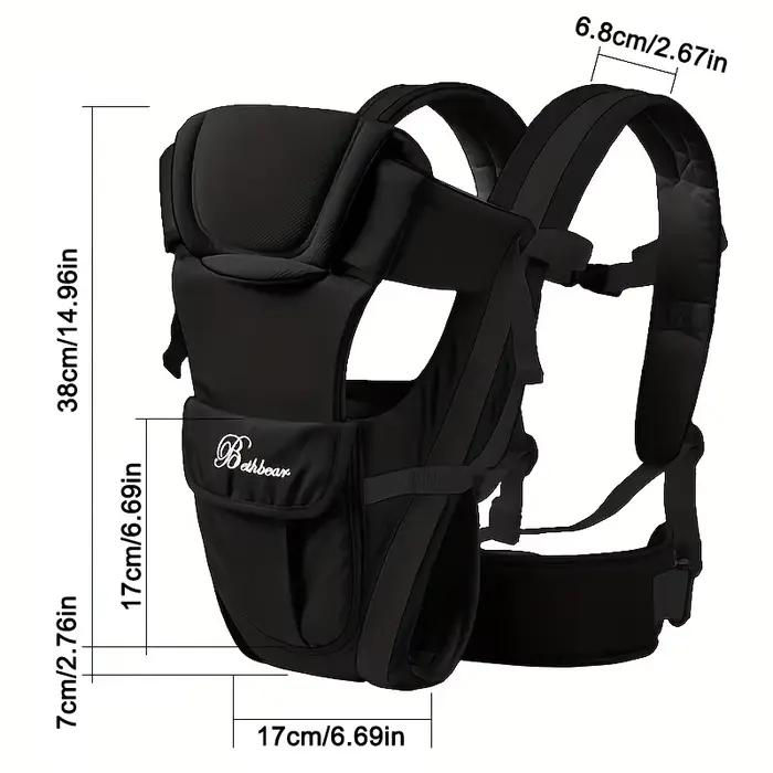 Porte-bébé, porte-sac à dos ergonomique 4 en 1, porte-bébé facilement réglable pour nouveau-né et to
