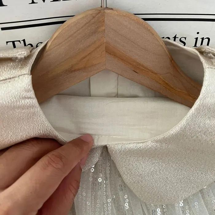 Robe de princesse en tulle à paillettes pour fille, sans manches, mignonne, pour spectacle, bal de p