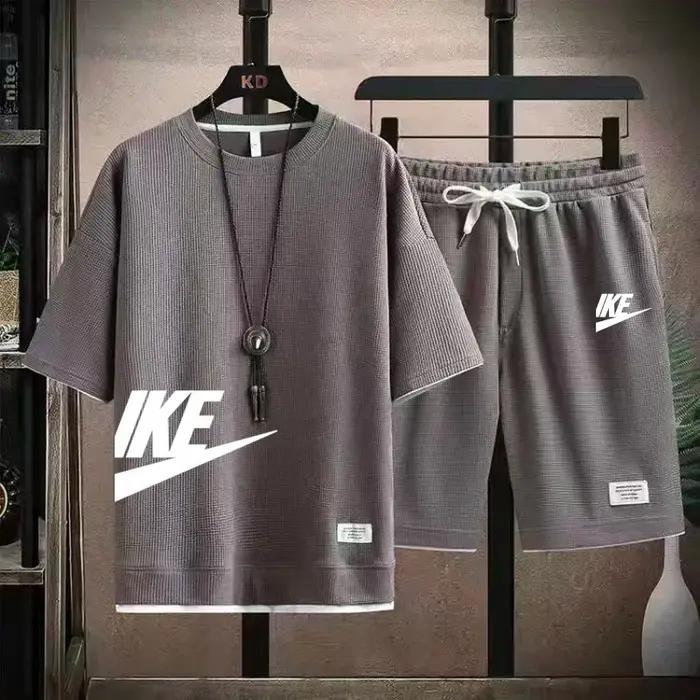 Ensemble de vêtements de sport pour hommes, tendance, décontracté et à la mode, t-shirt à manches co