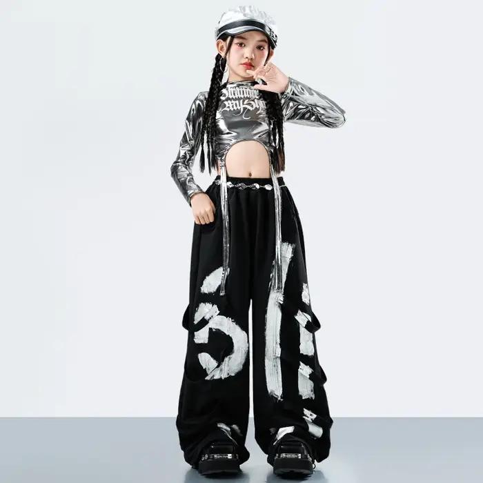 Costume de danse hip-hop de style streetwear coréen Y2K pour filles, tenue de rappeur jazz tendance,