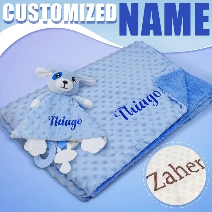 Couverture personnalisée pour nouveau-né avec nom, poussette personnalisée, poupées endormies, servi