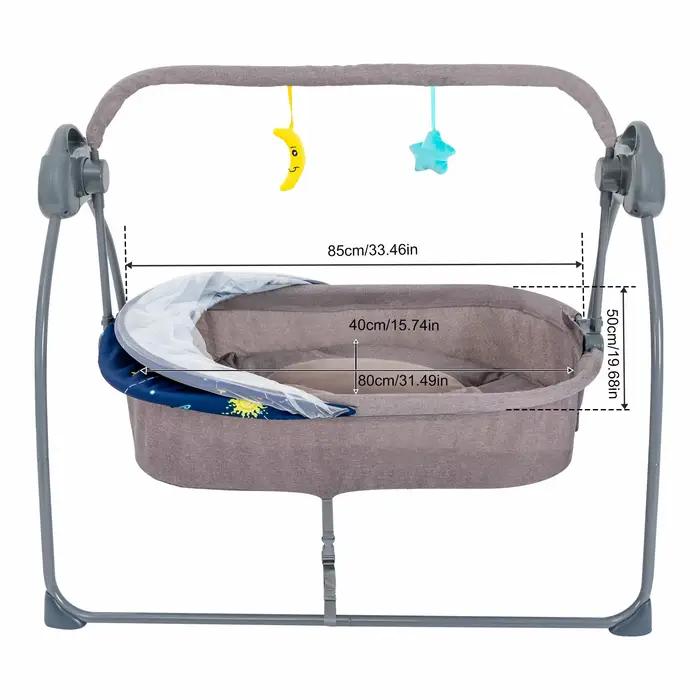 Berceau balançoire pour bébé, support électrique à 5 vitesses, chaise à bascule automatique avec tél
