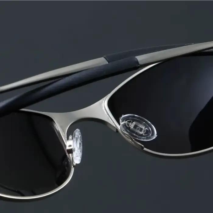 Lunettes de soleil polarisées pour hommes, Protection UV400, monture métallique Ultra légère, pour l