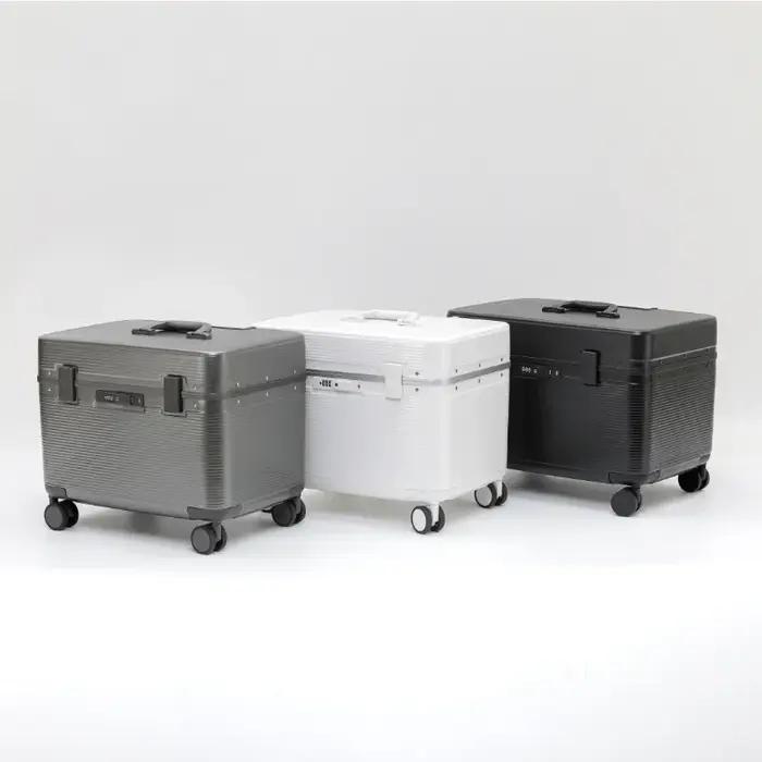 Valise à cadre en alliage d'aluminium, valise à roulettes portable ABS à ouverture supérieure, roues