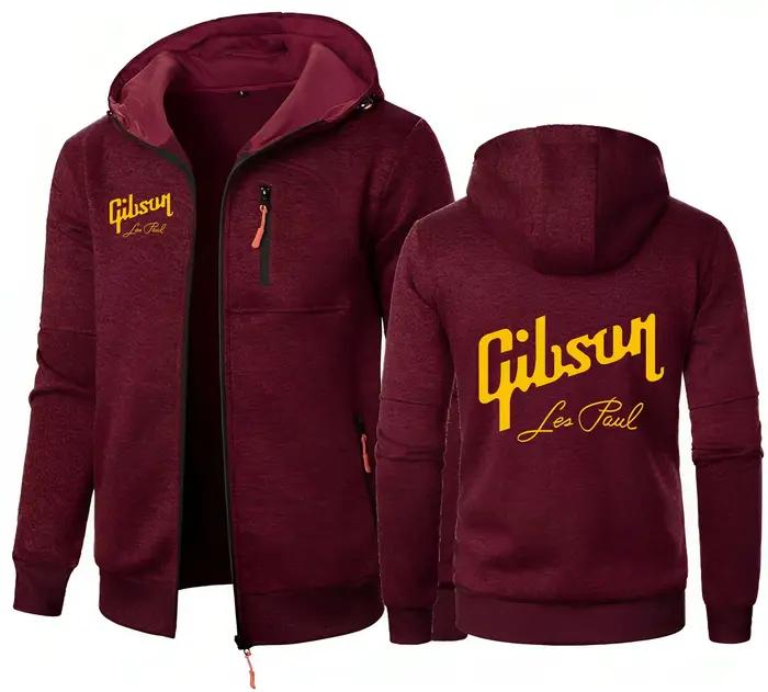 Gibson 1894 Rock-inspiration Jacquard à capuche polaire hommes sweat à capuche Gibson Paul Gibson gu