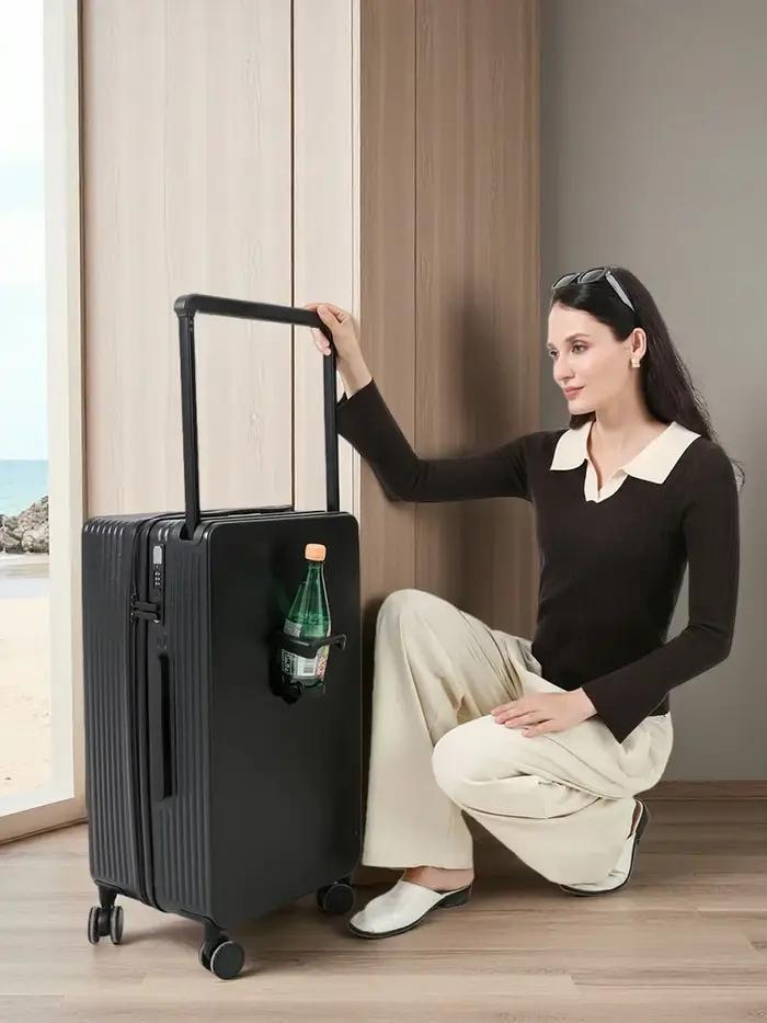 Ensemble de bagages 20+14"24+14" avec USB et porte-gobelet TSA Lock 360 ° Roues crochet de pied