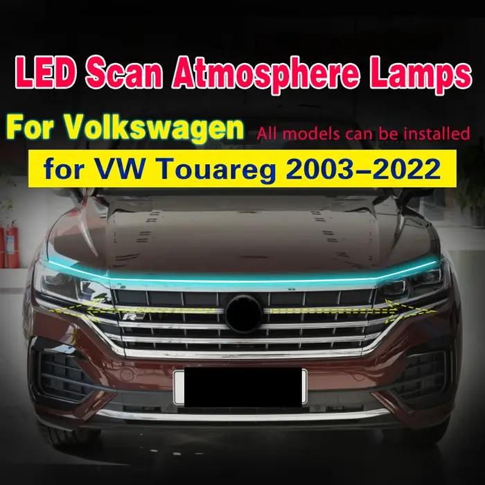 Feux de démarrage flexibles universels pour VW Volkswagen Touareg, lampe à LED avant de voiture, feu