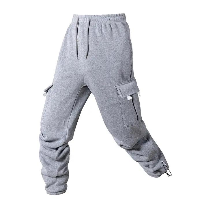 Viser de jogging multi-poches pour hommes, pantalons de survêtement longs, pantalons de fitness, pro