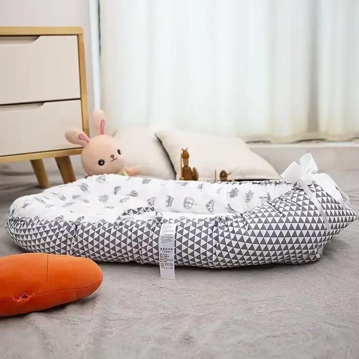 Lit bébé portable en coton oreiller berceau pare-chocs pour nouveau-né enfant en bas âge occasions spéciales voyages visite famille