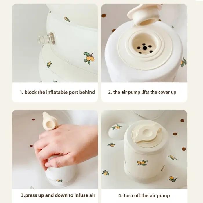 Siège Gonflable pour Bébés Apprendre à S'Asseoir 3 à 36 Mois Design Innovant Pompe Intégrée Portable Occasions Spéciales
