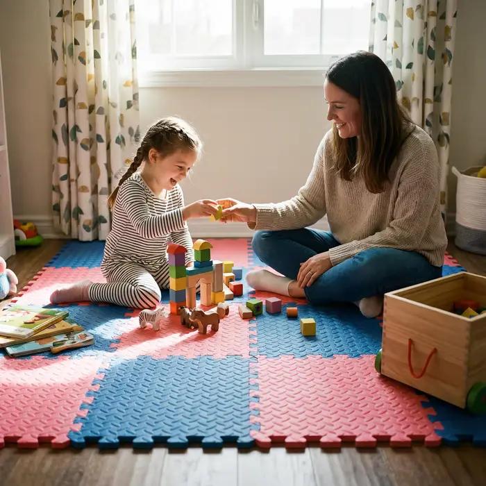 Tapis de jeu pour bébé en mousse EVA, grand format 60x60cm, 16 pièces, tapis de puzzle pour enfants,