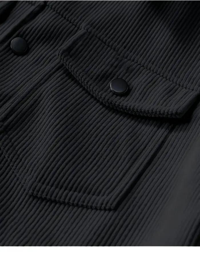 La nouvelle veste d'automne en velours côtelé pour hommes, une veste ample à revers de style japonai