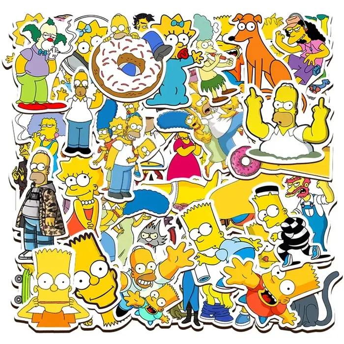10/30/50 PIÈCES Les Simpsons Dessin Animé Autocollants Graffiti BRICOLAGE Planche À Roulettes Ordina