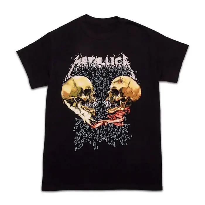 T-shirt imprimé Metallica 2026 pour homme et femme, 100 % coton, style Y2K, graphique hip-hop, style
