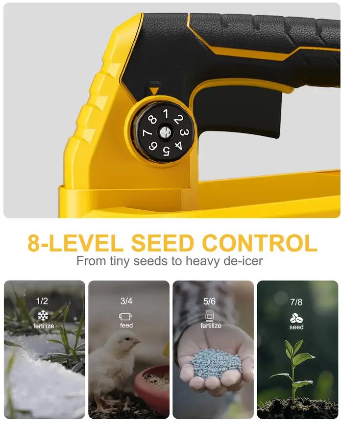 Épandeur portatif sans fil Compatible avec la batterie Dewalt 18V 20V, épandeur électrique d'engrais