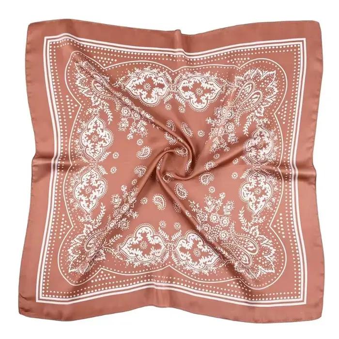 Femmes écharpe 70 cm noir Hip Hop Bandana foulard Paisley imprimé Hijab chapeaux poignet bandeau carré foulards imprimer mouchoir