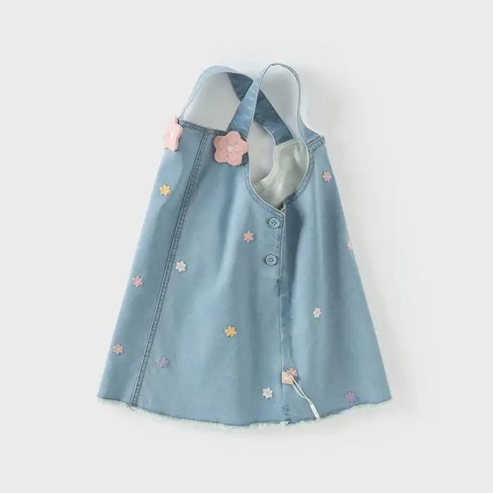 Dave Bella filles manches gilet robe automne printemps doux décontracté Floral Cowboy débardeur robe