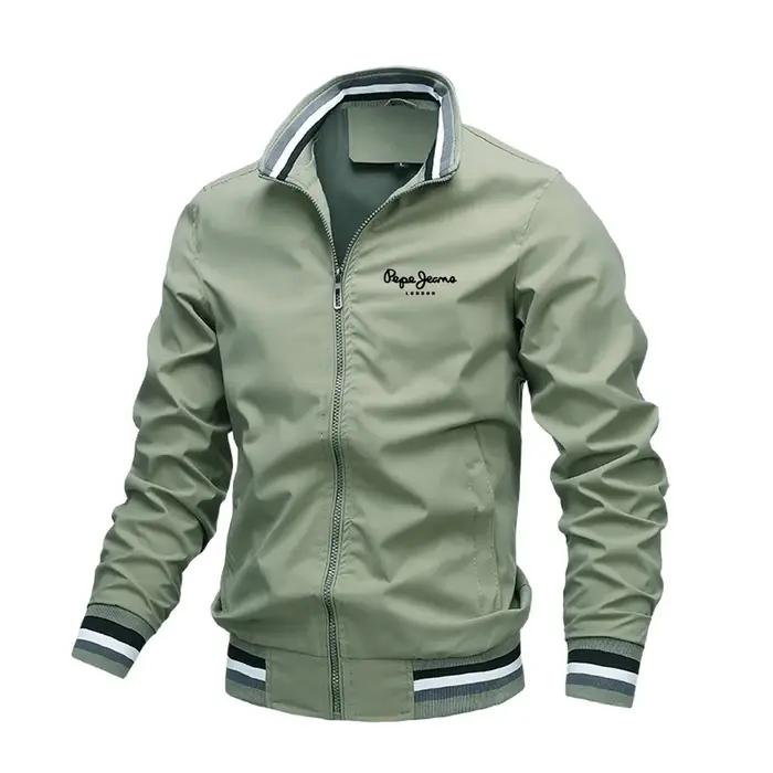 Automne et hiver hommes col montant décontracté veste à glissière Sports de plein air manteau coupe-