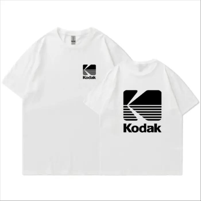 T-shirt Kodak 2026, unisexe, style coréen d'été, ample, imprimé, à manches courtes, en pur coton, st