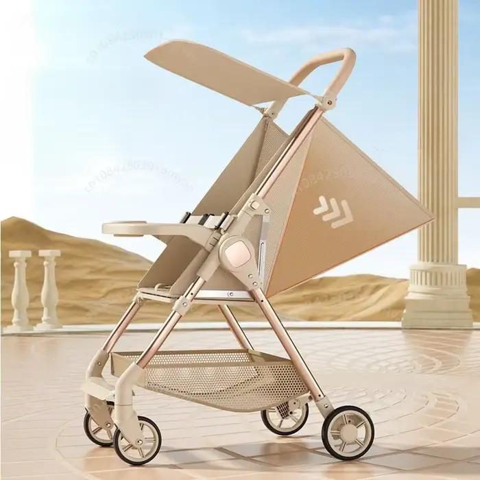 Poussette bébé parapluie ultra-légère pour voyages et escalades de salle à manger avec dossier réglable pour confort optimal