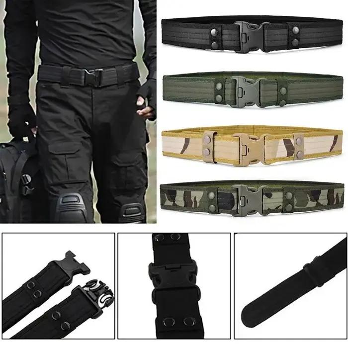 Ceinture tactique de Camouflage en plein air pour hommes, ceinture en tissu Oxford, ceinture d'alpin