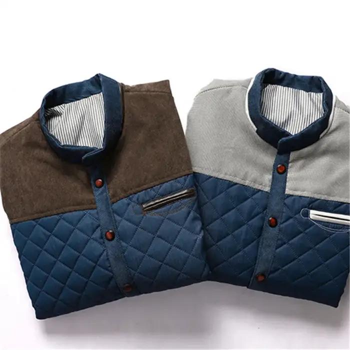 Veste de baseball à col montant pour hommes, patchwork, coupe couvertes, vêtements d'extérieur décon