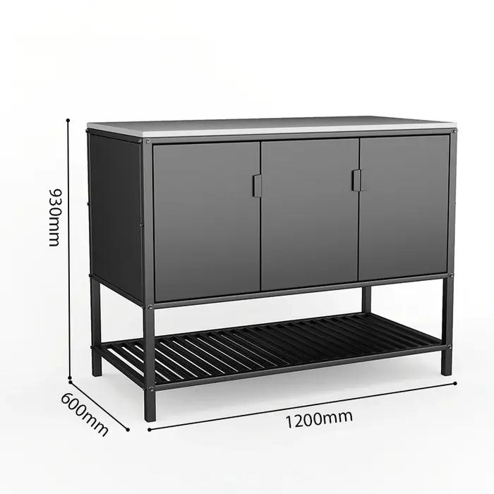 Meuble de cuisine extérieur modulaire en acier inoxydable, îlot barbecue résistant aux intempéries,