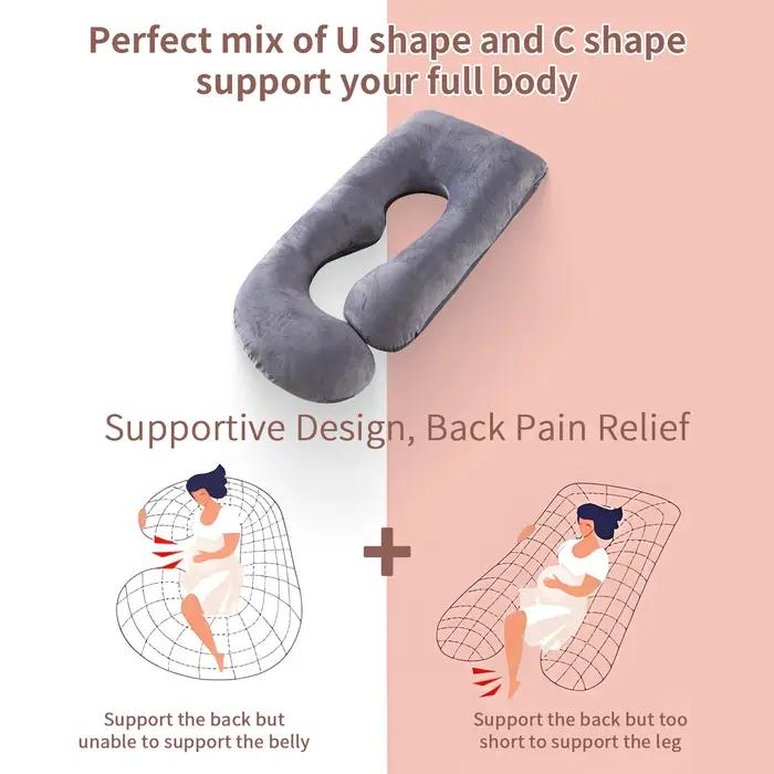 Oreiller de grossesse en forme de G, soutien complet du corps pour les dossiers et les jambes abdomi
