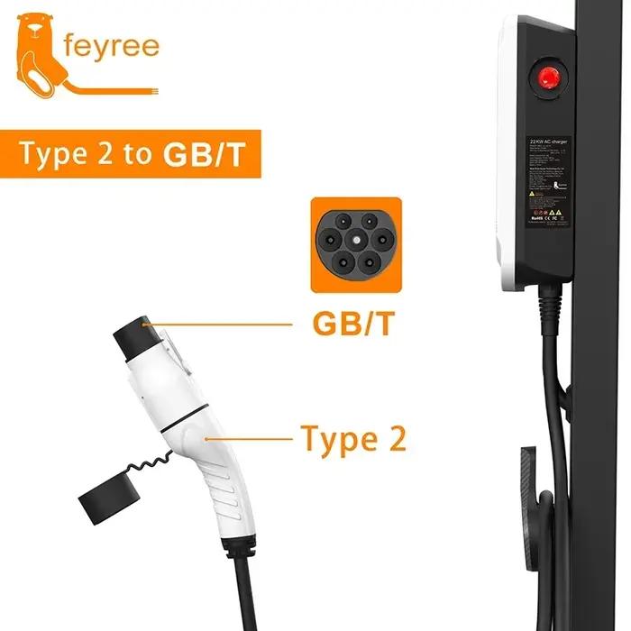 Adaptateur de chargeur Fey123 EV Type 2 IEC 62196-2 vers GB/T, connecteur EV de charge de véhicule é