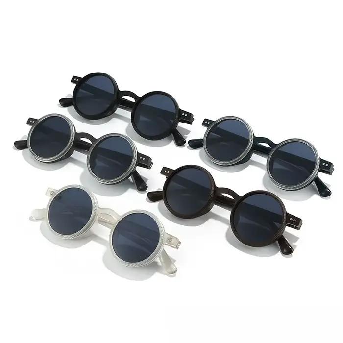 360 ° Lunettes de soleil rotatives réglables, monture ronde, polarisées, pour l'extérieur, résista
