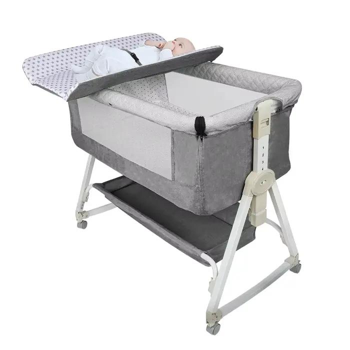Lit Berceau Cododo Bébé, Dormir Ensemble, avec Matelas, Table à Langer, Facile à Déplacer, Lit Bébé