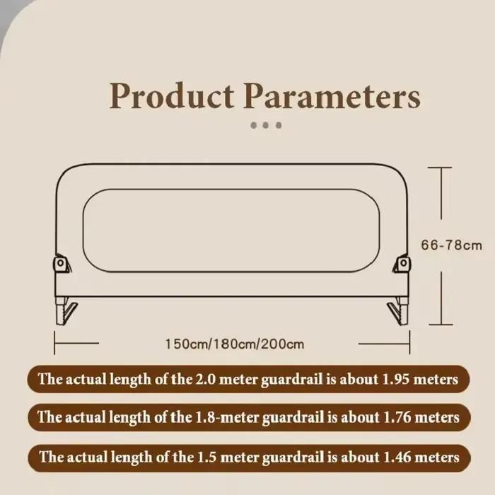 Barrière de lit IMBABY pour tout-petits, réglable et pliable, garde-corps de lit pour bébé, compatib