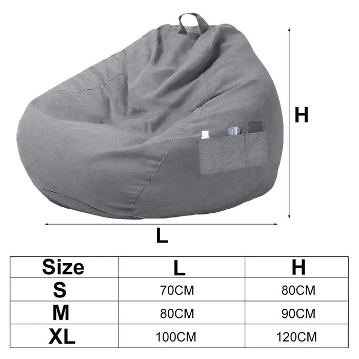 Grand pouf paresseux siège chaise housse de canapé canapé doux moelleux respirant adulte enfant Tata