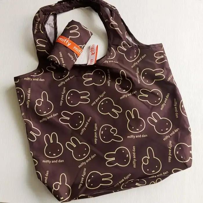 Kawaii Miffy sac à provisions mignon lapin haute capacité pliable Portable Shopping sac fourre-tout